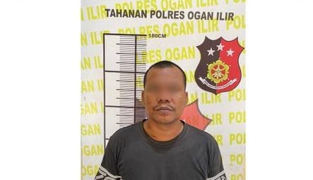 terduga pelaku pembunuhan di Desa Pering, Kecamatan Indralaya Utara, Kabupaten Ogan Ilir, Sumatera Selatan