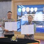 Penandatanganan dokumen dilakukan langsung oleh Kepala Rumah Sakit Bhayangkara M Hasan Palembang, Komisaris Besar Polisi Dr. dr. Budi Susanto, Sp.BS., QHIA,