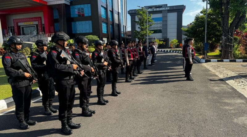 Polda Sumatera Selatan menggelar apel kesiapan personel Operasi Sikat II Musi Tahun Anggaran 2025